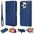 thumbnail image 1 of Allytech iPhone 13 Pro Case Wallet, Premium PU Leather Detachable Magntic Back Cover Shell Shockproof Protective Kickstand Cards Holder Wallet Cover for Apple iPhone 13 Pro 6.1", Blue, 1 of 8