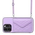 thumbnail image 1 of Allytech iPhone 13 Pro Case Wallet with Shoulder Strap, Luxury Back Cover for Girls Women PU Leather Shockproof Cards Holder Stand Magnetic Closure Phone Case for Apple iPhone 13 Pro, Purple, 1 of 9