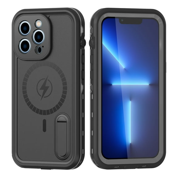 Allytech iPhone 13 Pro Case Waterproof, Full Body Heavy Duty Protection Shockproof Anti-Scratched Dustproof Full Sealed Build-in Screen Protector Case Cover for Apple iPhone 13 Pro, Black