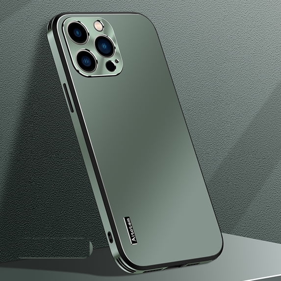 Allytech iPhone 13 Pro Max Case Cover, Ultra Slim Fit Lightweight Shockproof Anti-scratch Aluminum Metal Frame Case Camera Cover Bumper Case for Apple iPhone 13 Pro Max 6.7 Inch - Green