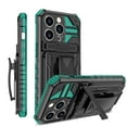 thumbnail image 1 of Allytech iPhone 13 Pro Max Rugged Case,Hard PC+Soft TPU With Shockproof Kickstand Dorsal Clip Case for iPhone 13 Pro Max 6.7 inch, Darkgreen, 1 of 14