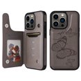 thumbnail image 1 of Allytech iPhone 13 Pro Max Wallet Case with Card Holder, PU Leather Butterfly Embossed Kickstand Magnetic Closure Shockproof Protection Case Cover for Apple iPhone 13 Pro Max 6.7",Gray, 1 of 9