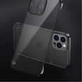 thumbnail image 1 of Allytech for iPhone 14 6.1 Inch Clear Case, Not Yellowing Shockproof Frosted Camera Protection Case Hard PC Phone Case with Protective Bumper Slim Fit for iPhone 14,Black, 1 of 6