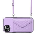 thumbnail image 1 of Allytech iPhone 14 Case Wallet with Shoulder Strap, Luxury Back Cover for Girls Women PU Leather Shockproof Cards Holder Stand Magnetic Closure Phone Case for Apple iPhone 14, Purple, 1 of 9