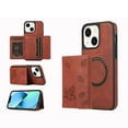 thumbnail image 1 of Allytech iPhone 14 Plus Case with Detachable Magnetic Cards Holder, 2 In 1 Wallet Case Stylish Stand Compatible with Magsafe Shockproof Wallet Mangetic Cover for Apple iPhone 14 Plus - Winered, 1 of 7