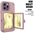 thumbnail image 1 of Allytech for iPhone 14 Plus Case - Shockproof Wallet Case with Credit Card Holder & Hidden Mirror, All-Round Protection Shockproof Phone Cover Designed for iPhone 14 Plus, Rosegold, 1 of 6