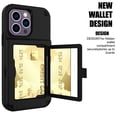 thumbnail image 1 of Allytech for iPhone 14 Plus Case - Shockproof Wallet Case with Credit Card Holder & Hidden Mirror, All-Round Protection Shockproof Phone Cover Designed for iPhone 14 Plus, Black, 1 of 6