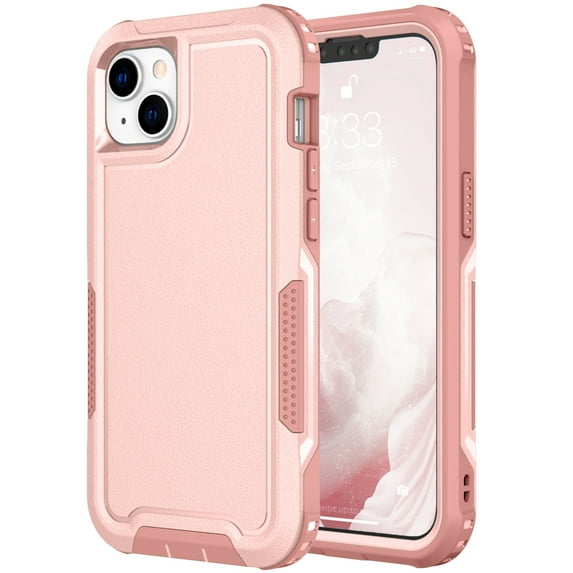Allytech iPhone 14 Plus Cover, iPhone 14+ Case Cover, Heavy Duty Drop Protection Full Body Rugged Shockproof 3-Layer Military Protective Durable Case Cover for Apple iPhone 14 Plus 6.7" 2022, Rosegold
