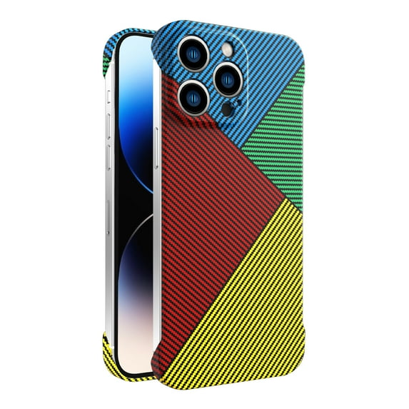 Allytech iPhone 14 Pro Case, iPhone 14 Pro Cover, Carbon Fiber Ultra Slim Fit Lightweight Shockproof Anti-Scratch Protective Phone Case for Apple iPhone 14 Pro - Yellow