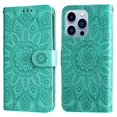 thumbnail image 1 of Allytech for iPhone 14 Pro Magnetic Clasp Case, PU Leather Flip Wallet Case with Card Slot & Kickstand & Wrist Strap Shockproof Protective Case for iPhone 14 Pro 6.1" 2022 Women Ladies, Green, 1 of 12