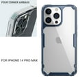 thumbnail image 1 of Allytech iPhone 14 Pro Max (6.7" 2022 Release), Rugged PC Crystal-clear Backplane Shockproof TPU Frame Wlreless Charging Ultra-thin Lightwight Case For iPhone 14 Pro Max ,Blue, 1 of 10