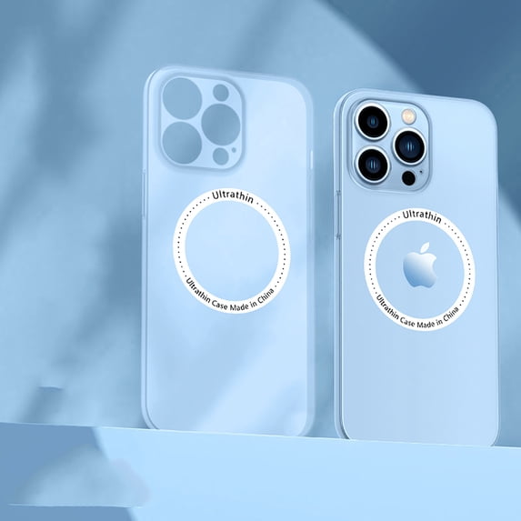 Allytech for iPhone 14 Pro Max 6.7 inch Ultra Slim Fit Case,Luxury PC Frosted Soft TPU Camera Lens Protective Magsafe Shockproof Bumper Magnetic Car Back Phone Cover.For iPhone 14 Pro Max,Blue