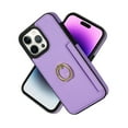 thumbnail image 1 of Allytech iPhone 14 Pro Max Case Cover Wallet, Ring Holder Stand Shockproof Anti-Scratch Drop Protection Slim Fit Card Holder Wallet Case for Apple iPhone 14 Pro Max 6.7" - Purple, 1 of 5