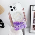 thumbnail image 1 of Allytech iPhone 14 Pro Max Case, Magnetic Case for Apple iPhone 14 Pro Max, Marble Design Shockproof Bumper TPU Back Cover Case for Girls Women - Purple, 1 of 7