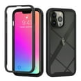thumbnail image 1 of Allytech for iPhone 14 Pro Max Case with Tempered Glass Screen Protector, Slim Fit Two Layer Drop Protection Shockproof Clear Hard Back Case for Apple iPhone 14 Pro Max 6.7" 2022, Black, 1 of 9