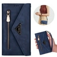 thumbnail image 1 of Allytech iPhone 14 Pro Max Case Wallet, PU Leather Shoulder Strap Hand Wrist Stand Feature Shockproof Protective Cards Slots Wallet Case Cover for Apple iPhone 14 Pro Max - Blue, 1 of 13