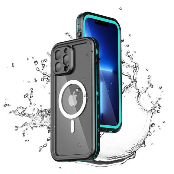 Allytech iPhone 14 Pro Max Case Waterproof, Magsafe Wireless Charging Full Body Protection Dust Proof Waterproof Build-in Screen Protector Daily Use Phone Case Cover for Apple iPhone 14 Pro Max -Blue