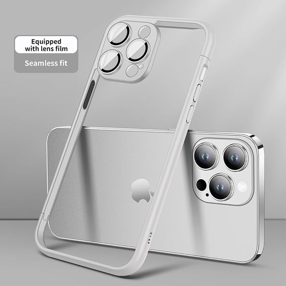Allytech iPhone 14 Pro Max Frame Case, Camera Lens Protector Frame Protective Bumerp Slim Fit Lightweight Corner Shock Resistant Phone Case for Apple iPhone 14 Pro Max - White