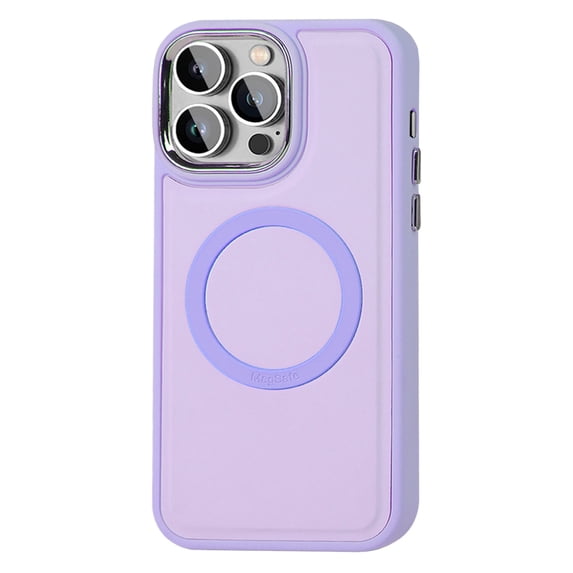 Allytech for iPhone 14 Pro Max Lightweight Case, Flexible TPU Magnetic Case with Wireless Charging & Car Mount Heavy Duty Full Body Protective Case for 14 Pro Max 6.7" Women Men, Purple