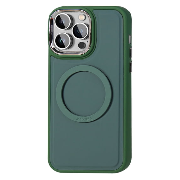 Allytech for iPhone 14 Pro Max Lightweight Case, Flexible TPU Magnetic Case with Wireless Charging & Car Mount Heavy Duty Full Body Protective Case for 14 Pro Max 6.7" Women Men, Darkgreen