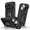thumbnail image 1 of Allytech iPhone 15 Case with Kickstand, Sliding Camera Lens Protector Rugged Hybrid Military Grade Shockproof Bumper Phone Case for Apple iPhone 15 - Black, 1 of 1