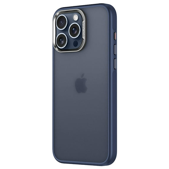 Allytech for iPhone 15 Case, Military Grade Shockproof MIL-Grade Drop Tested Translucent Matte Back Anti-Scratch Phone Case for Apple iPhone 15 - Blue