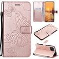 thumbnail image 1 of Allytech iPhone 15 Case Wallet, PU Leather Big Butterfly Embossed Cards Slots Kickstand Shockproof Flip Folio Cover Wallet Case for Apple iPhone 15 - Rosegold, 1 of 1