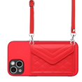 thumbnail image 1 of Allytech iPhone 15 Case Wallet with Shoulder Strap, Luxury Back Cover for Girls Women PU Leather Shockproof Cards Holder Stand Magnetic Closure Phone Case for Apple iPhone 15, Red, 1 of 9