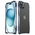 thumbnail image 1 of Allytech iPhone 15 Frame Cover, Aluminum Frame Carbon Fiber Sticker Case Lens Protector Anti-Scratch Corner Protective Shockproof Frame Case for Apple iPhone 15 - Darkblue, 1 of 12