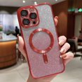 thumbnail image 1 of Allytech for iPhone 15 Plus Case, Compatible with MagSafe Gradient Bling Glitter Women Girly Luxury Clear TPU Plating Case Cover with Camera Lens Protector for iPhone 15 Plus 5G 6.7 INCH 2023, Red, 1 of 10