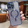 thumbnail image 1 of Allytech for iPhone 15 Plus Case, Compatible with MagSafe Gradient Bling Glitter Women Girly Luxury Clear TPU Plating Case Cover with Camera Lens Protector for iPhone 15 Plus 5G 6.7 INCH 2023,Navyblue, 1 of 10