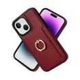 thumbnail image 1 of Allytech iPhone 15 Plus Case Cover Wallet, Ring Holder Stand Feature Shockproof Premium PU Leather slim Fit Shell Anti-Scratch Phone Case Cover for Apple iPhone 15 Plus 6.7" - Red, 1 of 5