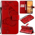 thumbnail image 1 of Allytech iPhone 15 Plus Case Wallet, PU Leather Big Butterfly Embossed Cards Slots Kickstand Shockproof Flip Folio Cover Wallet Case for Apple iPhone 15 Plus - Red, 1 of 1
