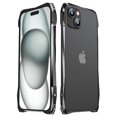 thumbnail image 1 of Allytech iPhone 15 Plus Frame Cover, Aluminum Frame Carbon Fiber Sticker Case Lens Protector Anti-Scratch Corner Protective Shockproof Frame Case for Apple iPhone 15 Plus - Black, 1 of 12