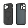 thumbnail image 1 of Allytech for iPhone 15 Pro Case Ring Stand, Liquid Silicone Compatible with Magsafe Wireless Charging Support Anti-Scratch Bumper Shockproof Phone Case for Apple iPhone 15 Pro - Black, 1 of 7