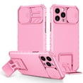 thumbnail image 1 of Allytech iPhone 15 Pro Case with Slide Camera Lens Protector, Full Body Protecitve Shockproof TPU Bumper Back Cover Slim Shell Anti-Scratch Phone Case for Apple iPhone 15 Pro - Pink, 1 of 12