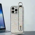 thumbnail image 1 of Allytech iPhone 15 Pro Case with Wristband & Ring Holder, Bling Glitter Design TPU Back Cover for Girls Women Stand Feature Shockproof Anti-Scratch Phone Case for Apple iPhone 15 Pro - Gold, 1 of 11