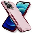 thumbnail image 1 of Allytech iPhone 15 Pro Max Case Cover, Hybrid Bumper Back Cover Military Grade Protection Shockproof Classic PC Phone Case Cover for Apple iPhone 15 Pro Max 6.7" - Pink, 1 of 7