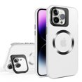 thumbnail image 1 of Allytech iPhone 15 Pro Max Case with Kickstand, Camera Lens Protector Shockproof Bumper Matte Translucent Back Cover Case for Apple iPhone 15 Pro Max - White, 1 of 12