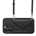 thumbnail image 1 of Allytech iPhone 15 Pro Max Case Wallet with Shoulder Strap, Luxury Back Cover for Girls Women PU Leather Shockproof Cards Holder Stand Magnetic Closure Phone Case for Apple iPhone 15 Pro Max, Black, 1 of 9