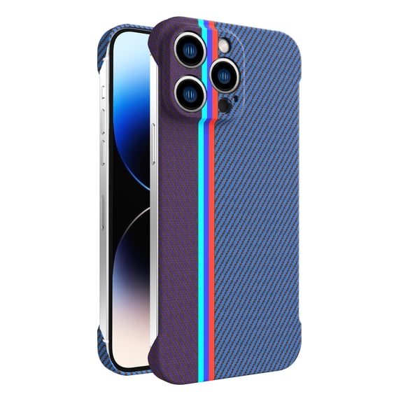 Allytech iPhone 15 Pro Max Case, iPhone 15 Pro Max Cover, Carbon Fiber Ultra Slim Fit Lightweight Shockproof Anti-Scratch Protective Phone Case for Apple iPhone 15 Pro Max - Blue
