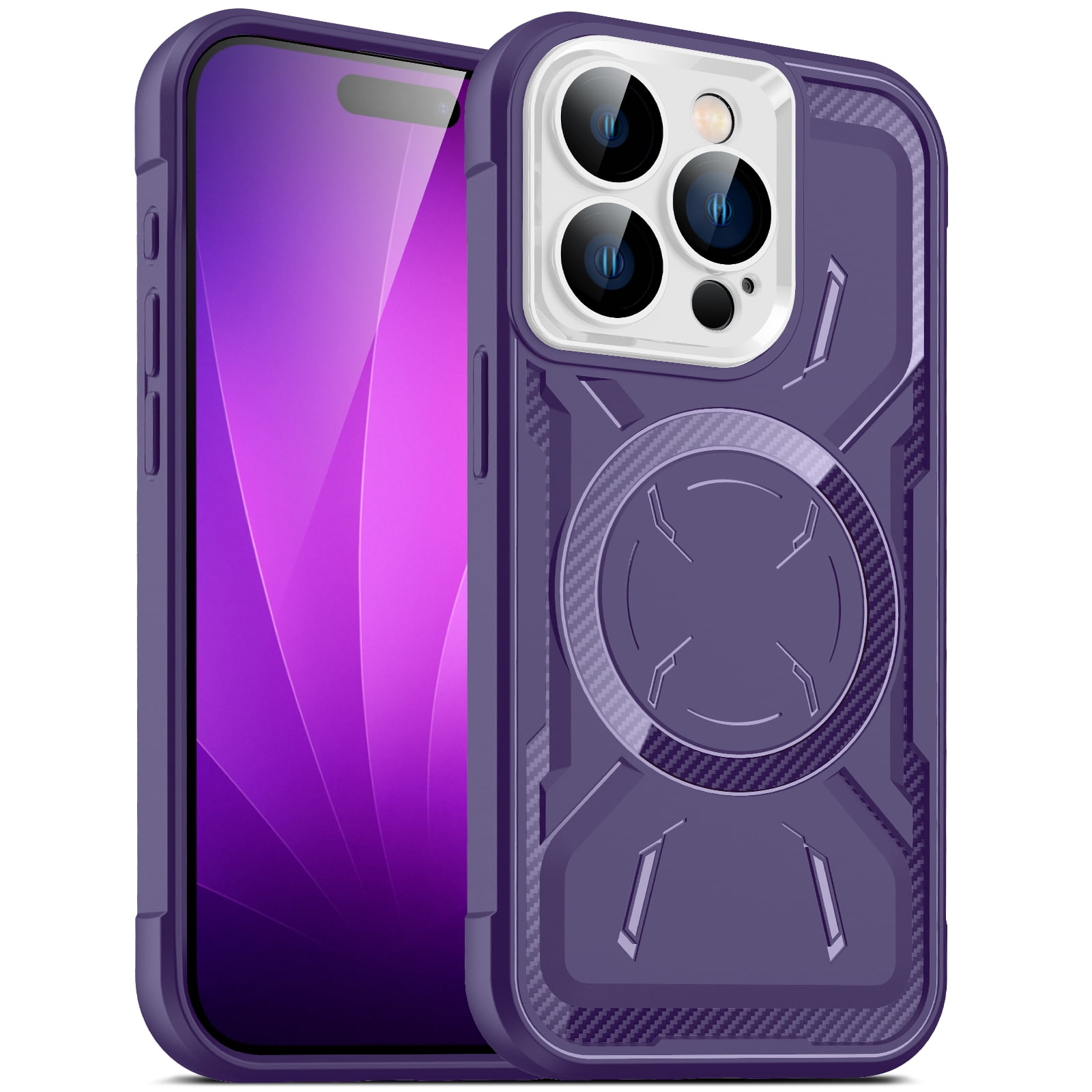  JETech Electroplated Case for iPhone 15 Pro Max 6.7-Inch,  Camera Lens Full Protection, Compatible with MagSafe Wireless Charging,  Shockproof Soft TPU Phone Cover (Purple) : Cell Phones & Accessories