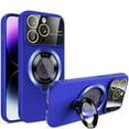 thumbnail image 1 of Allytech iPhone 15 Pro Max Mangetic Case, Compatible with Magsafe Kickstand Camera Lens Protective Shockproof Bumper Rugged Hybrid Phone Case for Apple iPhone 15 Pro Max - Blue, 1 of 7