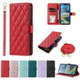 thumbnail image 1 of Allytech iPhone 15 Pro Slim Wallet Case, Luxury PU Leather Kickstand Case with Detachable Shoulder & Wrist Strap, Cash Card Slots Magnetic Clasp Shockproof Case for iPhone 15 Pro - Red, 1 of 8