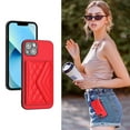 thumbnail image 1 of Allytech iPhone 15 Wallet Case with Hand Wrist, PU Leather RFID Blocking Cards Slots Shockproof Stand Feature Bumper Magnetic Closure Slim Shell Phone Case for Apple iPhone 15, Red, 1 of 7