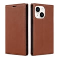 thumbnail image 1 of Allytech iPhone 15 Wallet Case, Premium PU Leather RFID Blocking Cards Holder Flip Cover Stand Shockproof Anti-Scratch Phone Case for Apple iPhone 15 - Brown, 1 of 6