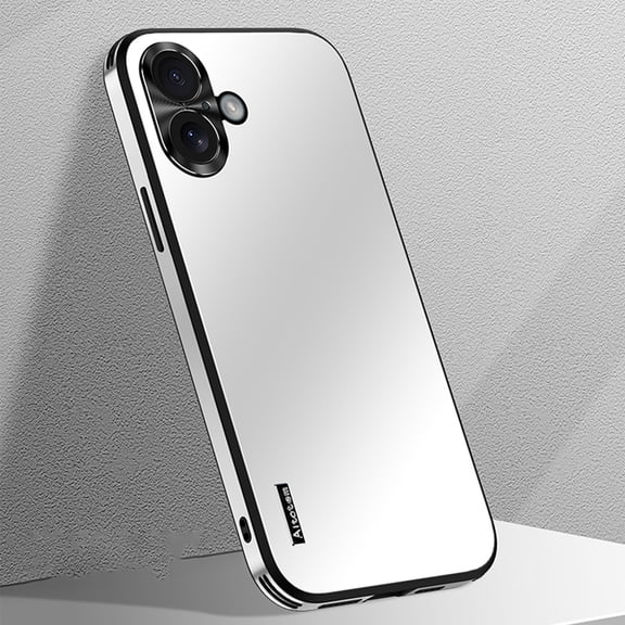 Allytech iPhone 16 Plus Case Cover, Ultra Slim Fit Lightweight Shockproof Anti-scratch Aluminum Metal Frame Case Camera Cover Bumper Case for Apple iPhone 16 Plus 6.7 Inch - White