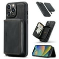 thumbnail image 1 of Allytech for iPhone 16 Plus Case, Vegan PU Leather Anti-Scratch Magnetic Detachable Wallet Zipper Purse Stand Case with Card Slots for Apple iPhone 16 Plus, Black, 1 of 8