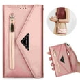thumbnail image 1 of Allytech iPhone 16 Plus Case Wallet, PU Leather Shoulder Strap Hand Wrist Stand Feature Shockproof Protective Cards Slots Zipper Pocket Case Cover for Apple iPhone 16 Plus -Rosegold, 1 of 13