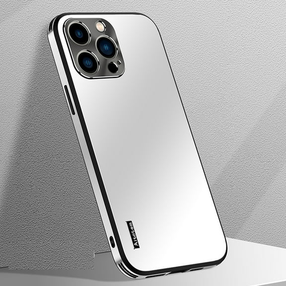 Allytech iPhone 16 Pro Max Case Cover, Ultra Slim Fit Lightweight Shockproof Anti-scratch Aluminum Metal Frame Case Camera Cover Bumper Case for Apple iPhone 16 Pro Max 6.7 Inch - White